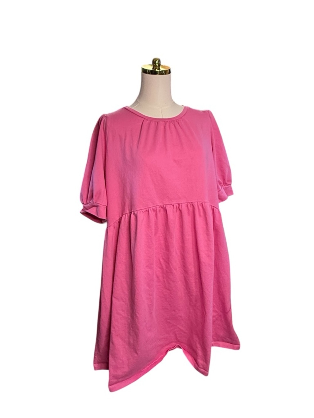 crown & ivy Pink Babydoll Dress with Pockets Size XL
